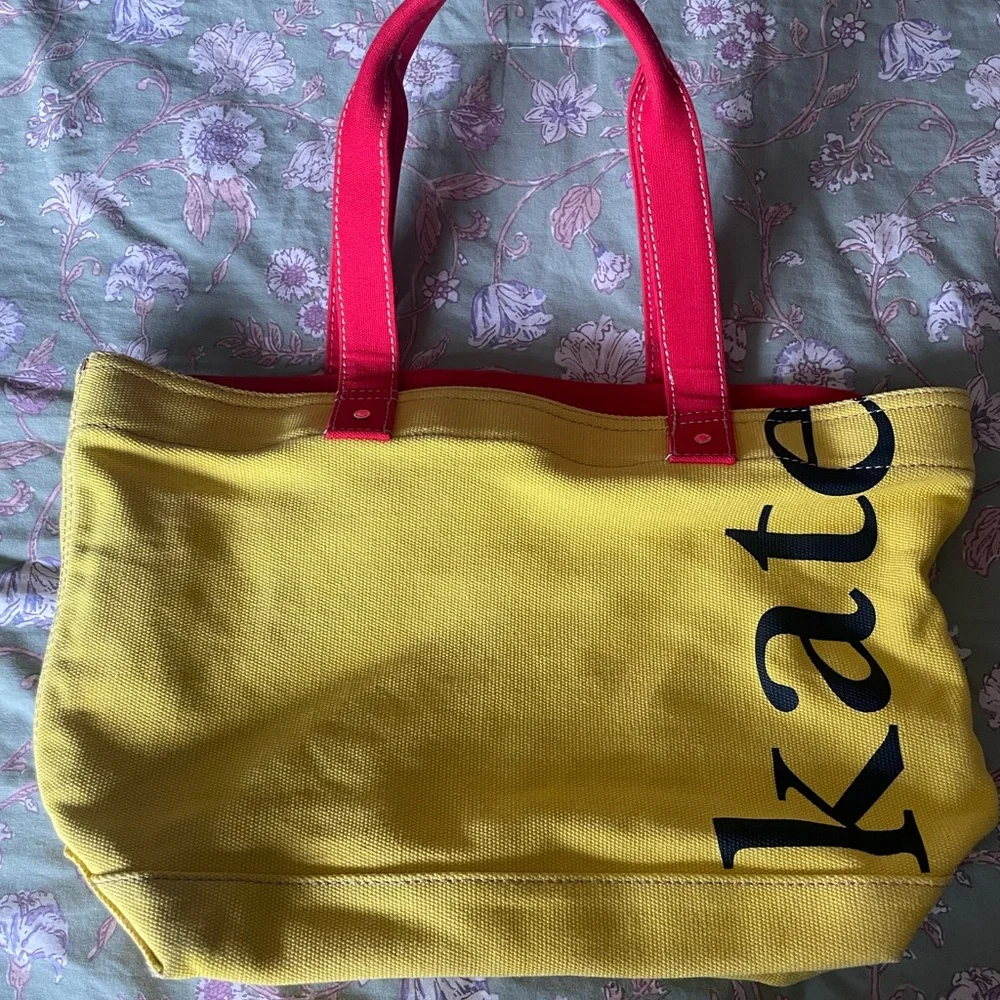 Kate Spade Yellow and Red Tote Bag with Classic Shape - Picture 1 of 11